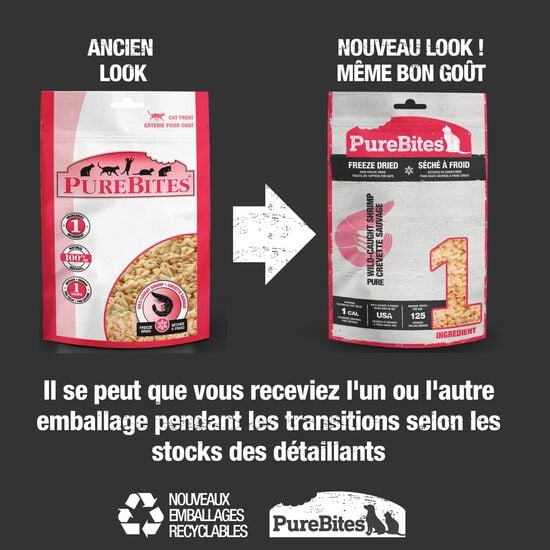 purebites gâteries aux crevettes séchées à froid purebites gâteries aux crevettes séchées à froid