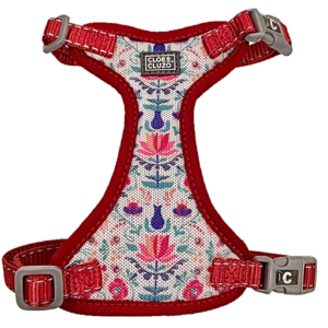 harnais ajustable en filet à imprimé de fleurs